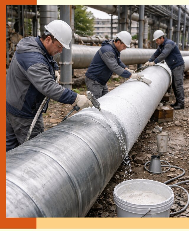 Утепление теплотрассы жидкой теплоизоляцией в Долгопрудном