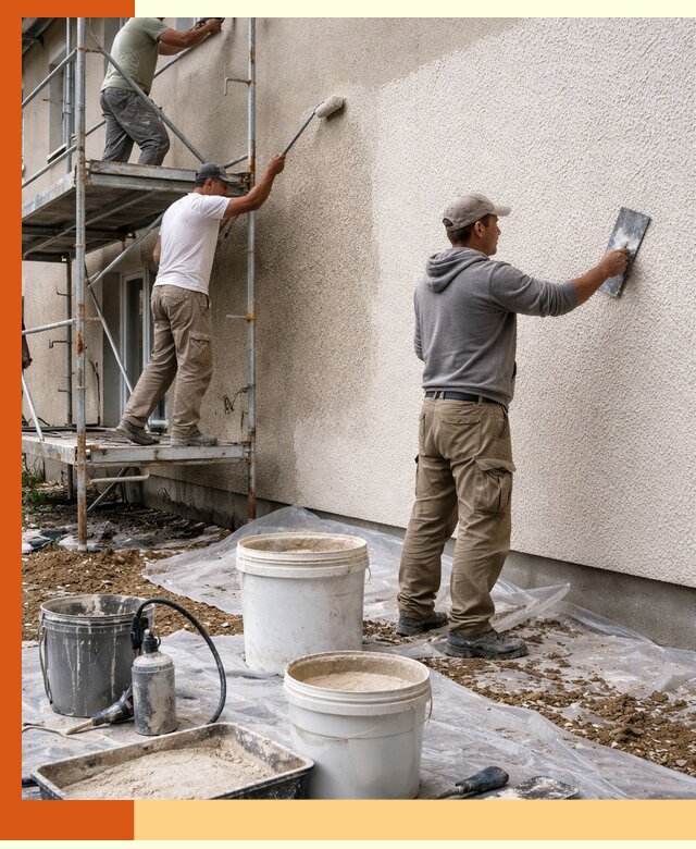 Утепление фасада жидкой пробкой в Долгопрудном