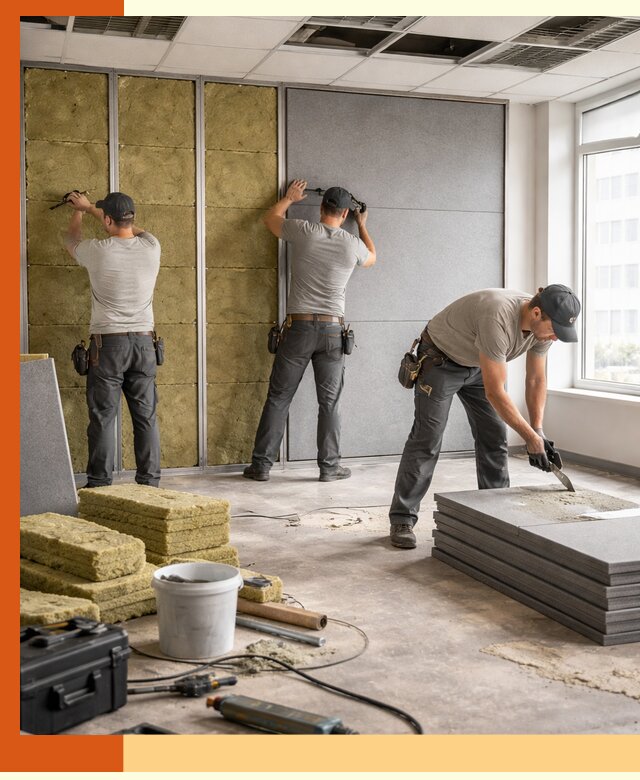 Профессиональная шумоизоляция офисов в Долгопрудном для комфорта сотрудников