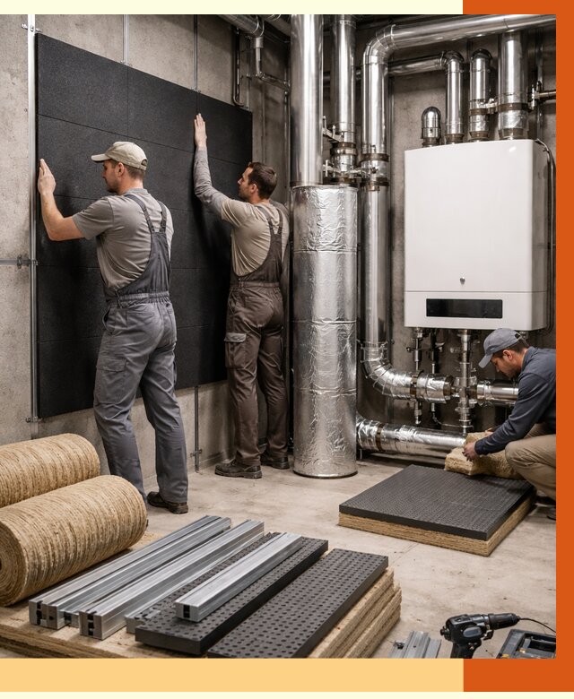 Шумоизоляция котельной в Долгопрудном от 6595 руб. под ключ | Профессиональная звукоизоляция — ТепломастерДлг