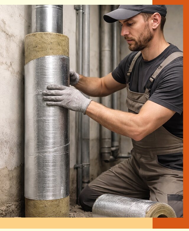 Шумоизоляция труб в Долгопрудном от 1218 руб. — шумоподавление и звукоизоляция труб | ТепломастерДлг