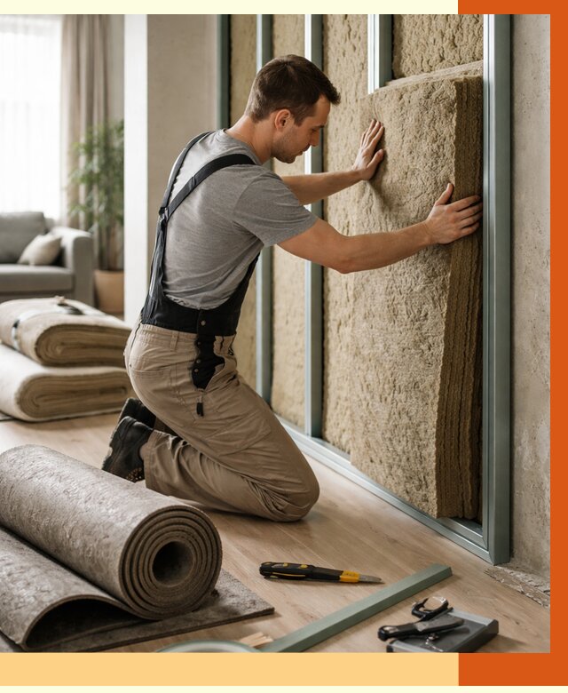 Шумоизоляция перегородок в Долгопрудном от 1674 руб. за м2 — ТепломастерДлг