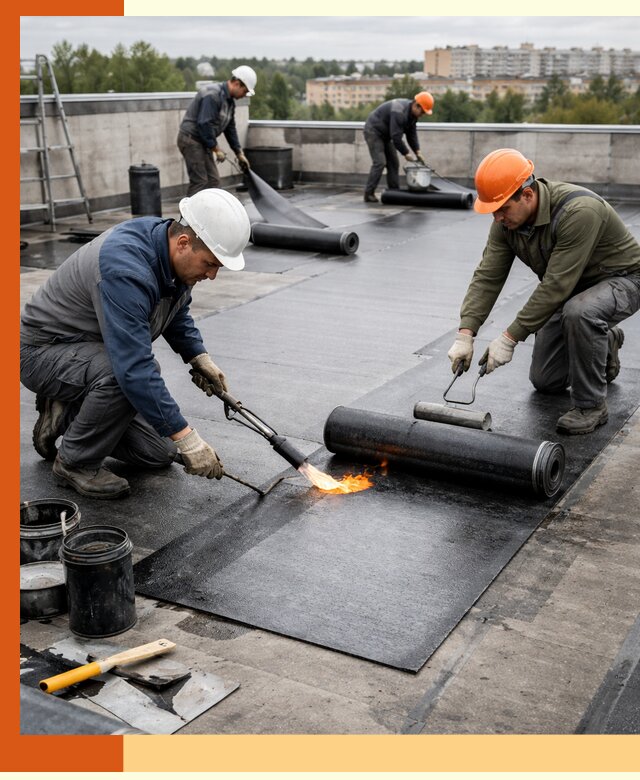 Профессиональная гидроизоляция плоской кровли в Долгопрудном