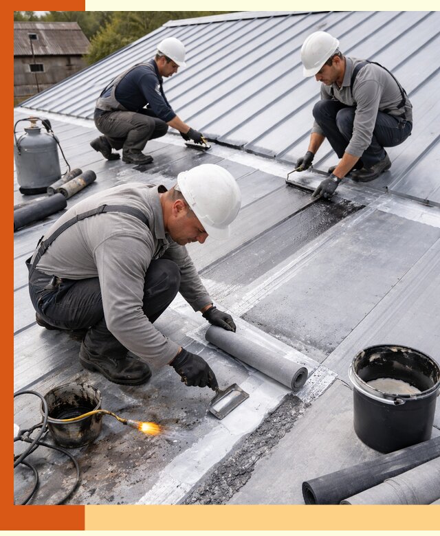 Гидроизоляция металлической кровли с гарантией в Долгопрудном