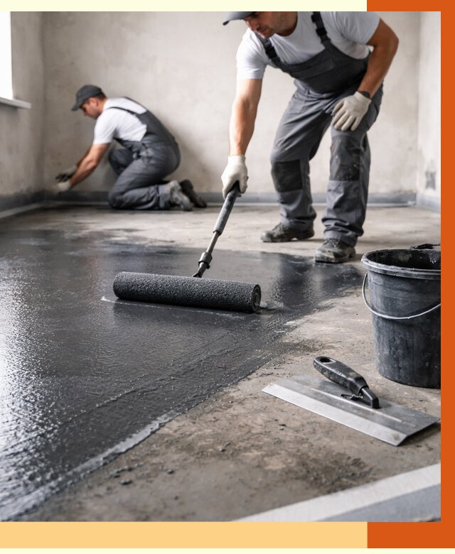 Профессиональная гидроизоляция пола в Долгопрудном от 8624 руб. под ключ | ТепломастерДлг