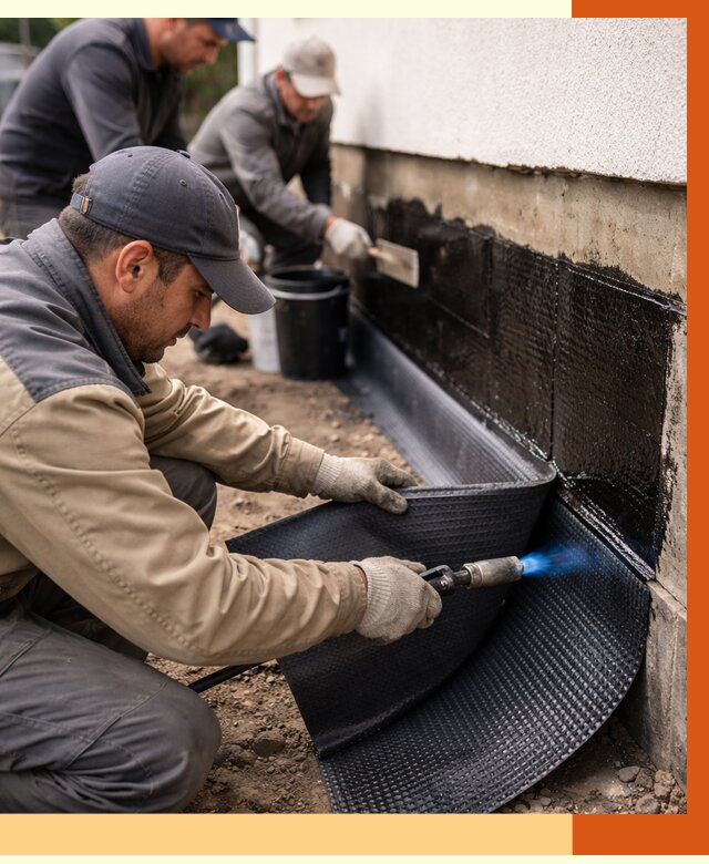 Гидроизоляция цоколя и отмостки в Долгопрудном от 8624 руб. — ТепломастерДлг