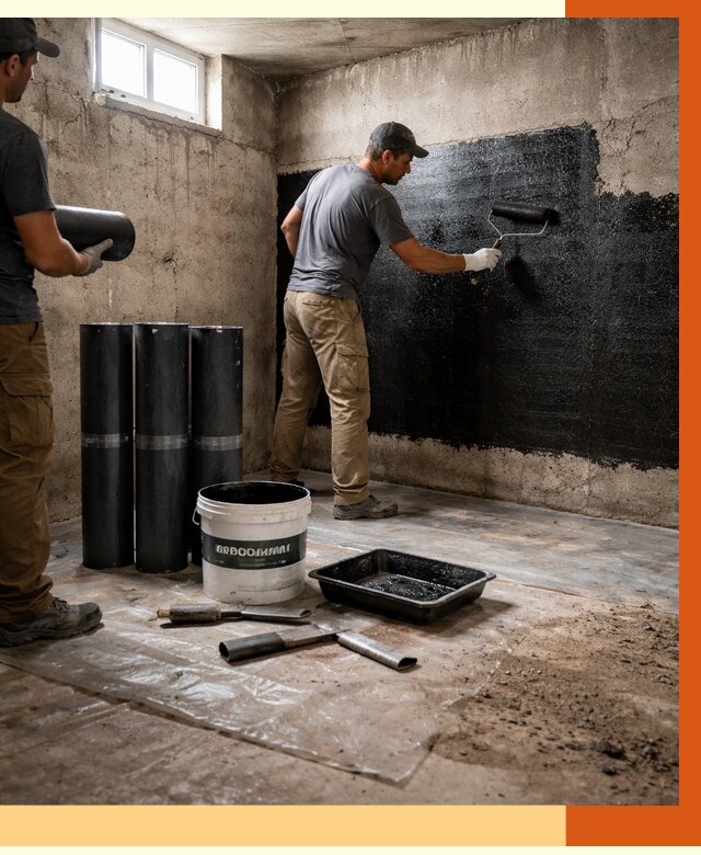 Гидроизоляция подвала в Долгопрудном от 3551 руб. под ключ | Профессионально — ТепломастерДлг