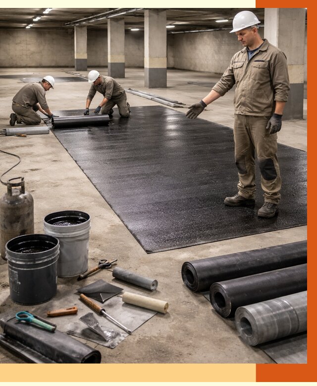 Гидроизоляция паркинга в Долгопрудном от 1218 руб/м² — профессиональная защита | ТепломастерДлг