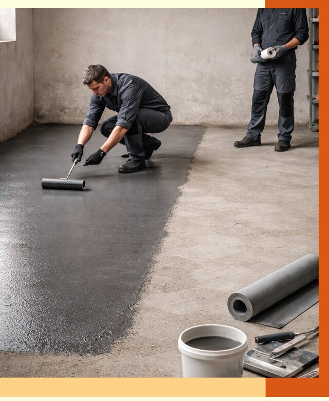 Гидроизоляция гаражного пола в Долгопрудном от 3551 руб./м² — ТепломастерДлг профессионально