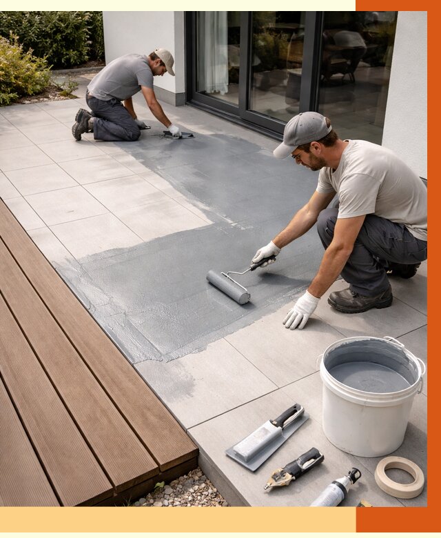 Гидроизоляция террасы в Долгопрудном под ключ от 7610 руб./м² | ТепломастерДлг