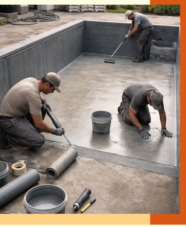 Профессиональная гидроизоляция бассейна в Долгопрудном от 6595 руб. за м2 | ТепломастерДлг