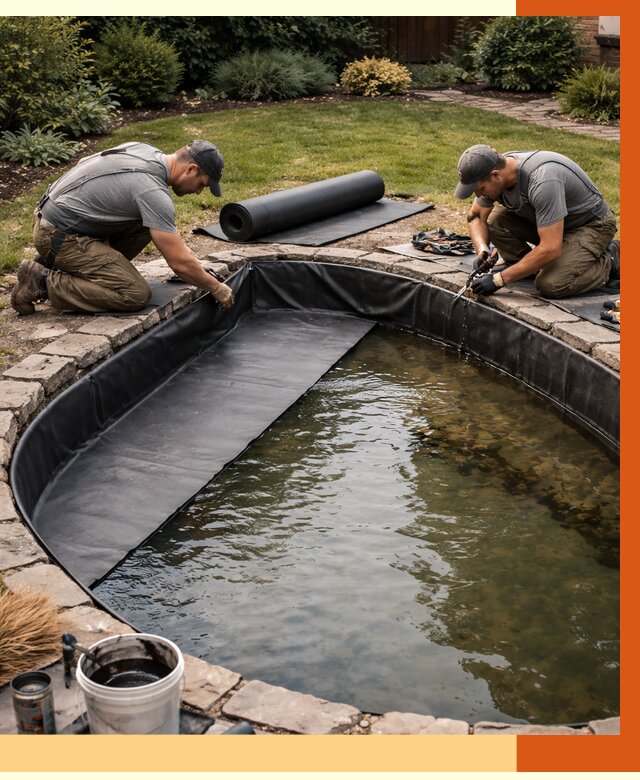 Гидроизоляция пруда в Долгопрудном от 15219 руб. под ключ | ТепломастерДлг профессионально