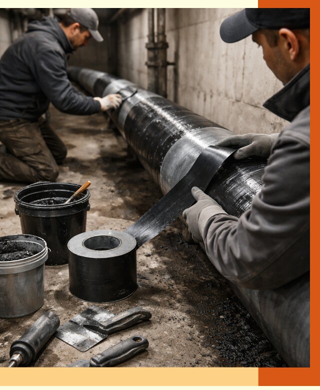 Гидроизоляция труб в Долгопрудном от 2537 руб. — профессиональная герметизация | ТепломастерДлг