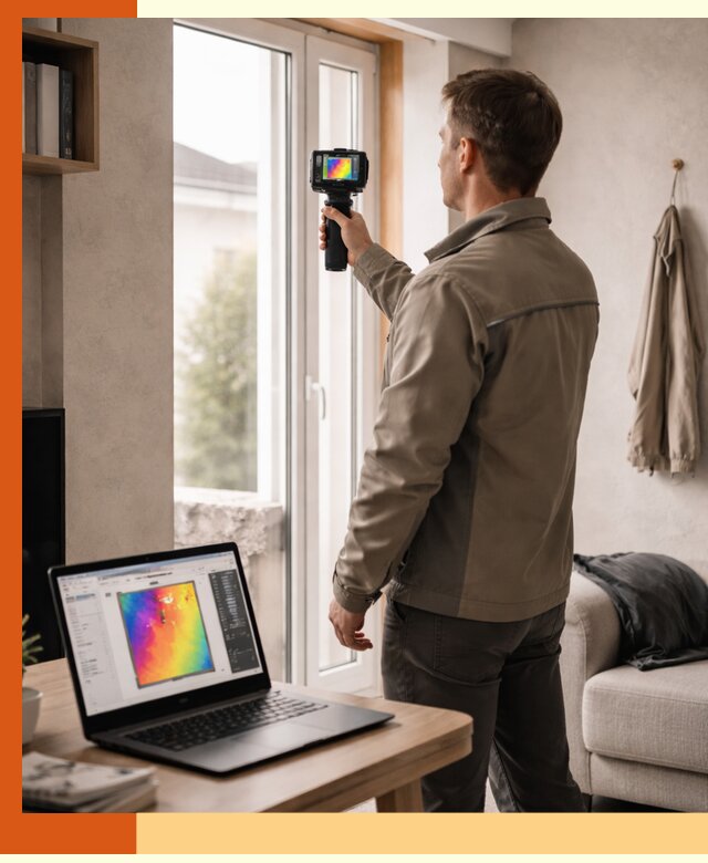 Тепловизионное обследование квартиры в Долгопрудном для поиска утечек тепла