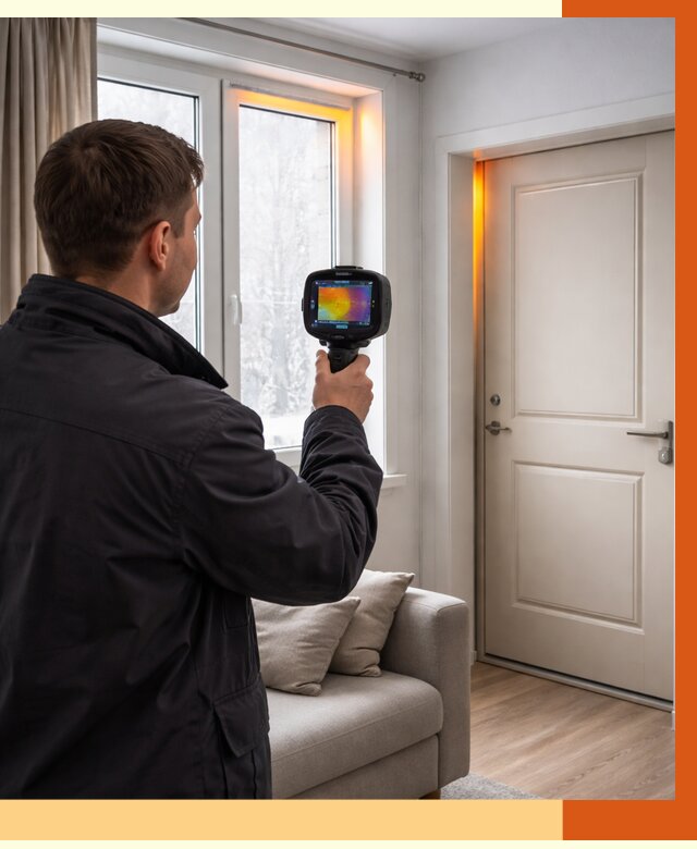 Тепловизионное обследование окон и дверей в Долгопрудном от 4566 руб. | ТепломастерДлг