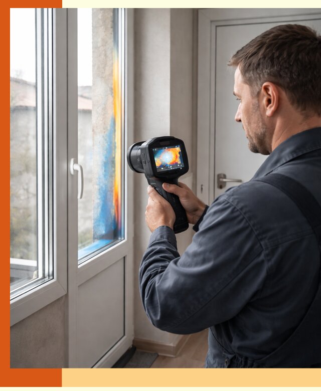 Тепловизионное обследование окон и дверей в Долгопрудном