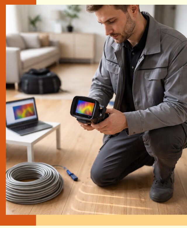 Тепловизионное обследование тёплого пола в Долгопрудном для точной диагностики