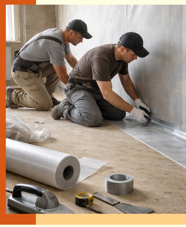 Монтаж пароизоляции для дома и помещений в Долгопрудном