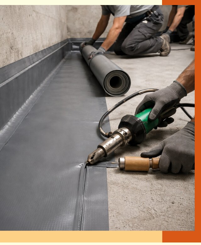 Монтаж гидроизоляционной мембраны в Долгопрудном от 1010 руб/м2 | ТепломастерДлг