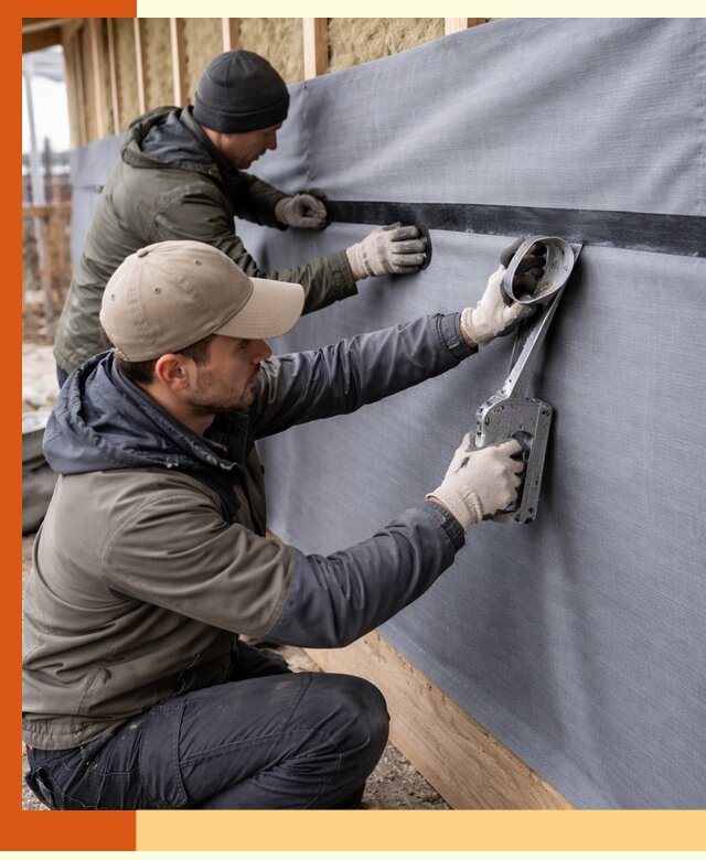 Монтаж ветроизоляции зданий и конструкций в Долгопрудном