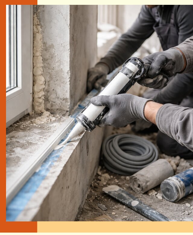 Герметизация стыков и примыканий зданий в Долгопрудном