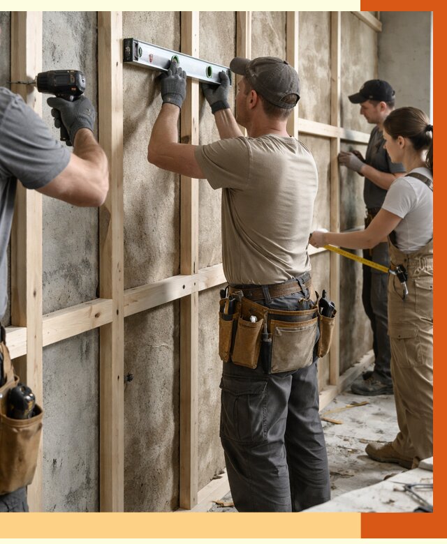 Монтаж обрешетки под утепление в Долгопрудном от 1167 руб/м² | Заказать у ТепломастерДлг