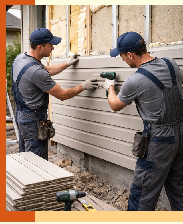 Монтаж сайдинга после утепления в Долгопрудном качественно и надежно